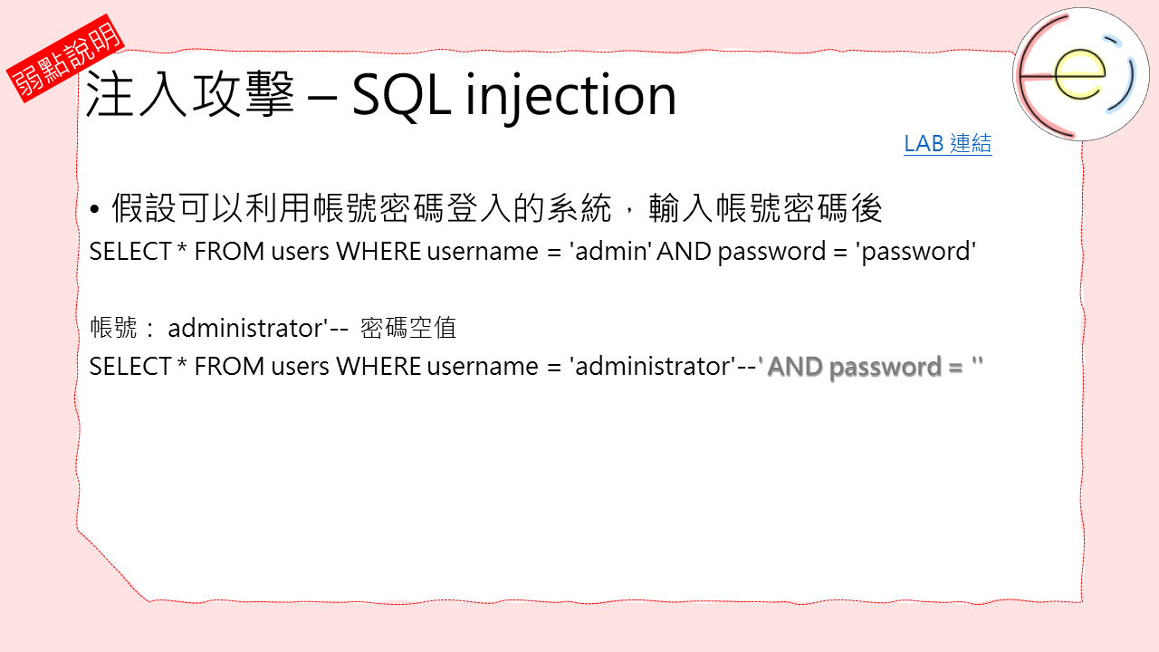 SQL injection