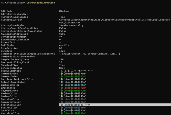 Get-PSReadlineOption